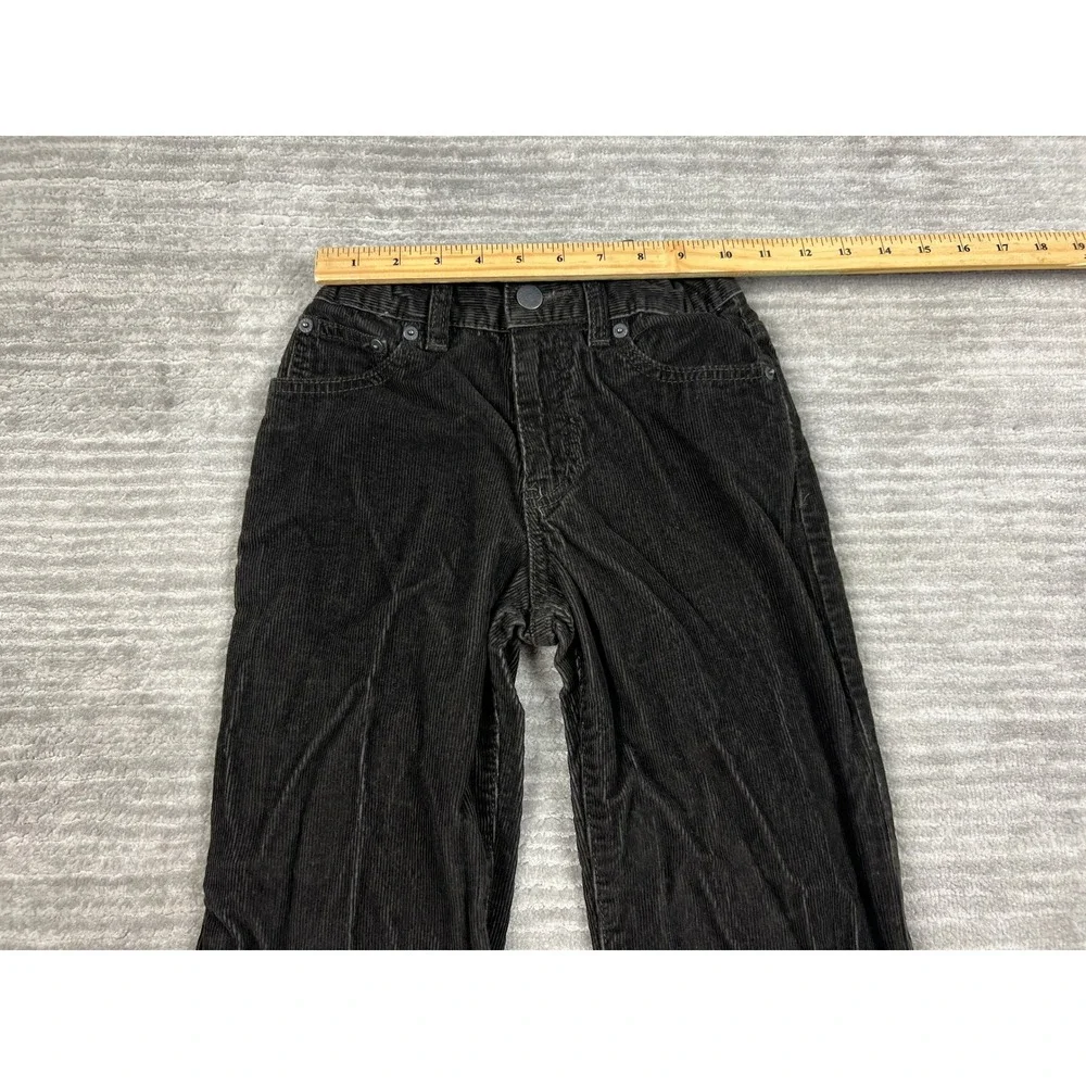 Old Navy Pants Boys 8 Slim Gray Corduroy Straight Leg Adjustable Waist Cotton